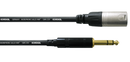 Cordial XLR-uros - balansoitu plugi -kaapeli 0,3m